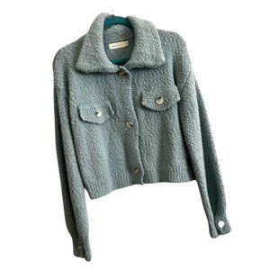 🪺 Cute Light Blue Cropped Sweater Top, M